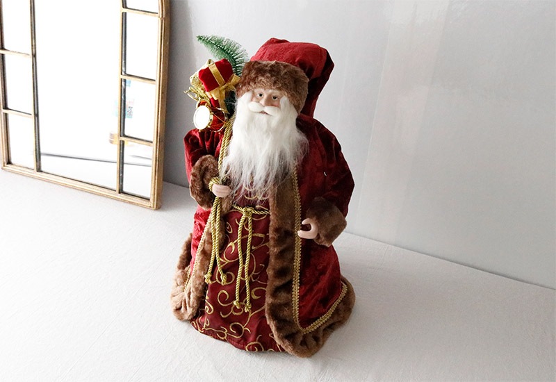 ツリートップサンタフィギュアバーガンディ