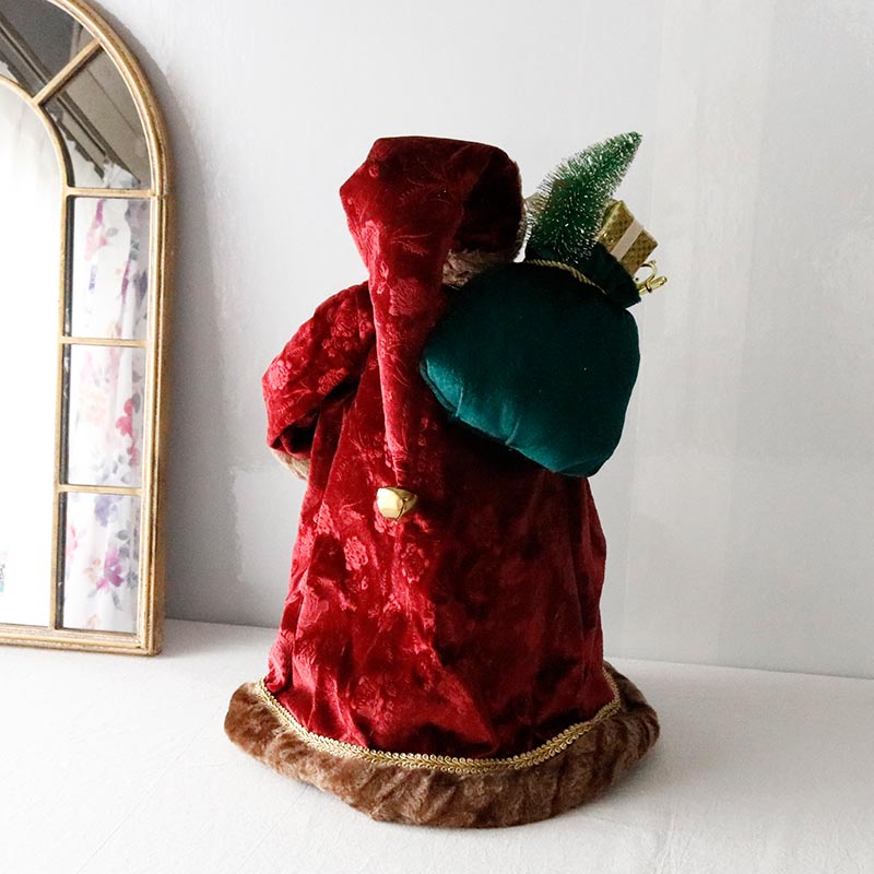 ツリートップサンタフィギュアバーガンディ