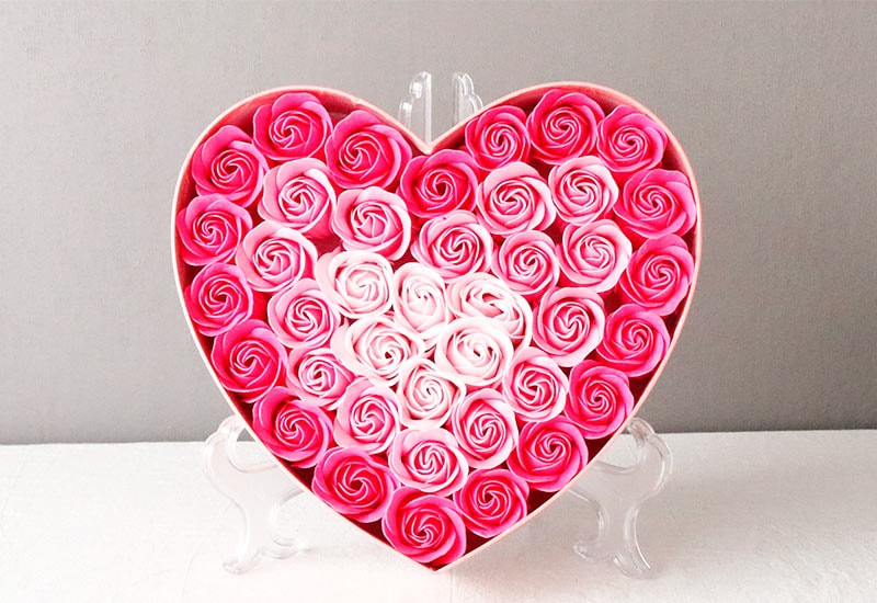 ソープフラワー ハートボックス