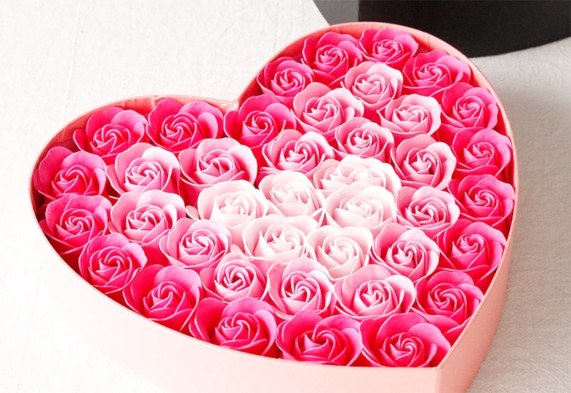 ソープフラワー ハートボックス