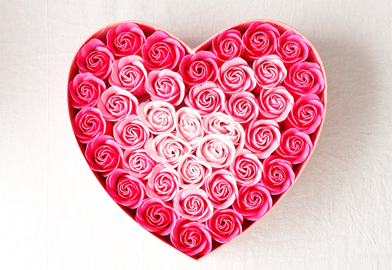 ソープフラワー ハートボックス