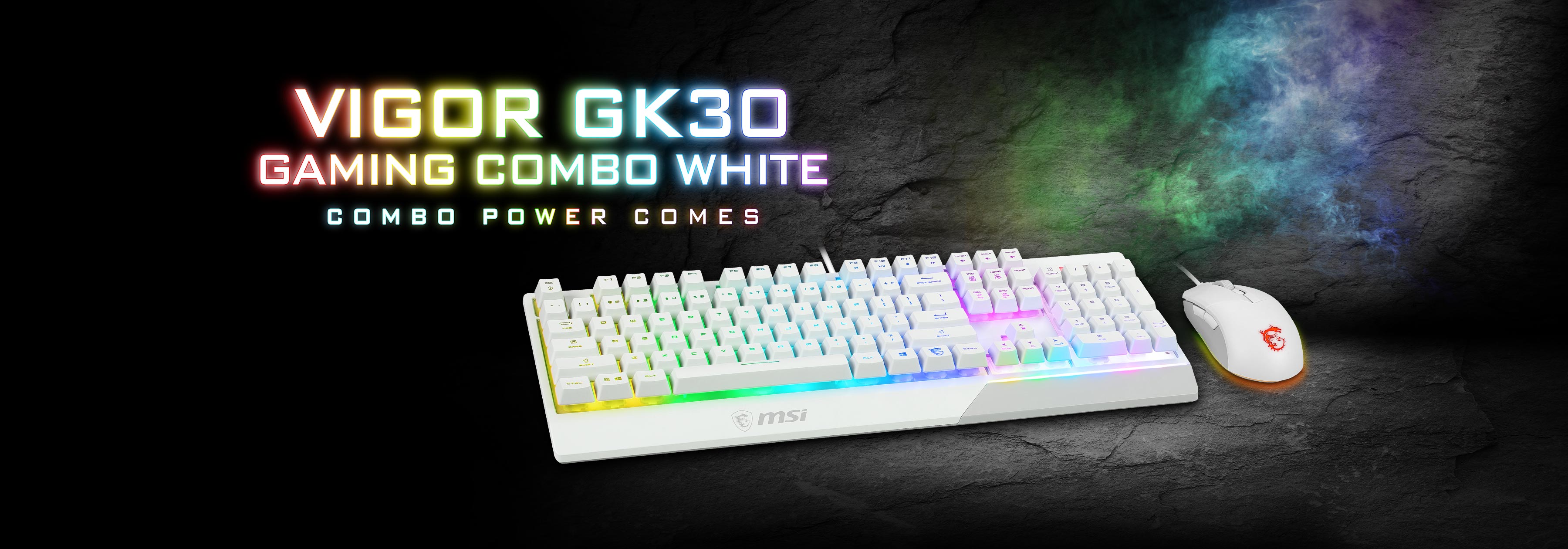 MSI VIGOR GK30 COMBO WHITE JP Ǻ