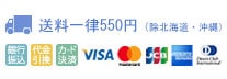 送料全国一律　550円 銀行振込 代金引換 カード決済 visa mastercard jcb amex diners