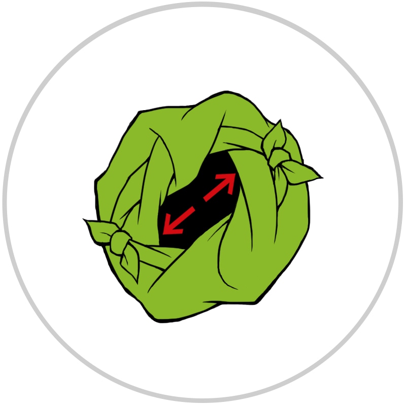 巾着バッグの包み方6