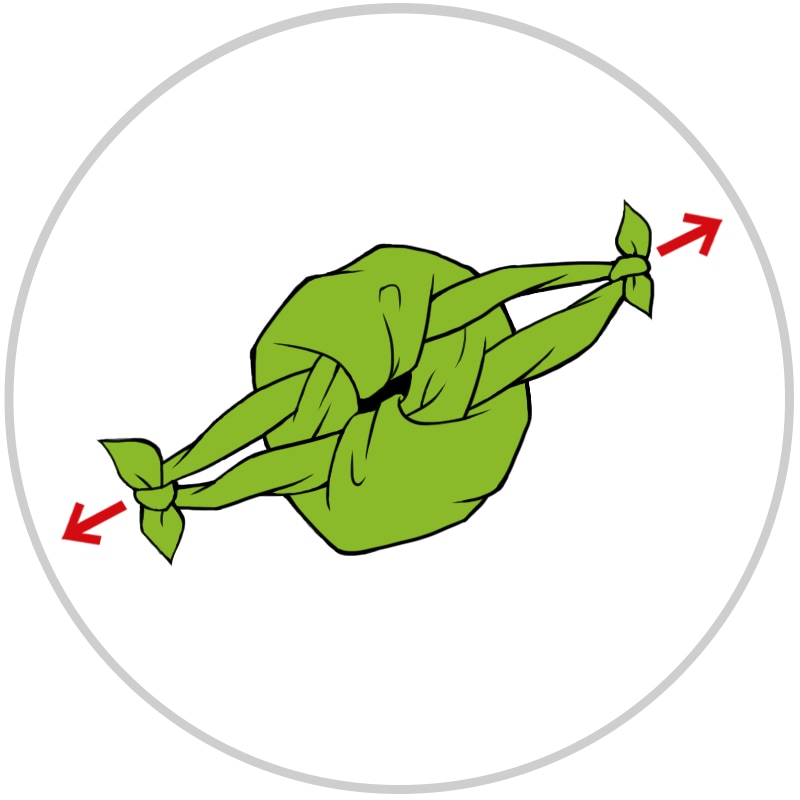 巾着バッグの包み方7