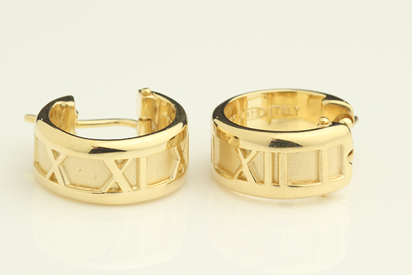 ティファニー アトラスピアス 修理後：つや消し復元とK18ゴールドメッキ