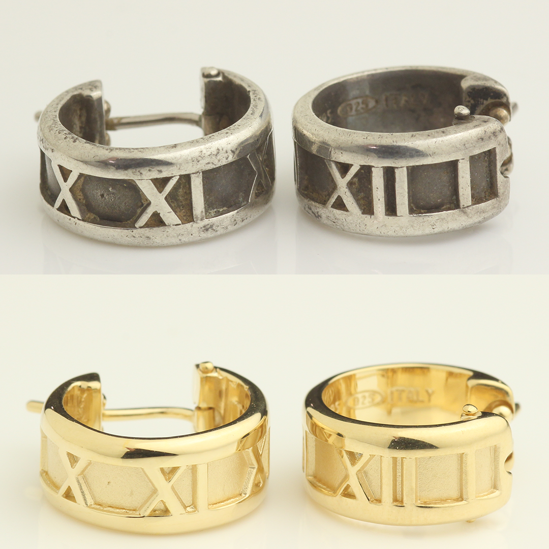 ティファニー アトラスピアス 修理 ビフォーアフター