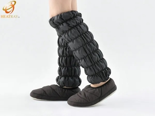 【HEATRAY エアー】もこもこレッグウォーマー ロング（2枚1組）