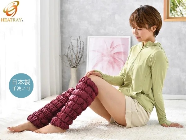 【HEATRAY エアー】もこもこレッグウォーマー ロング（2枚1組）