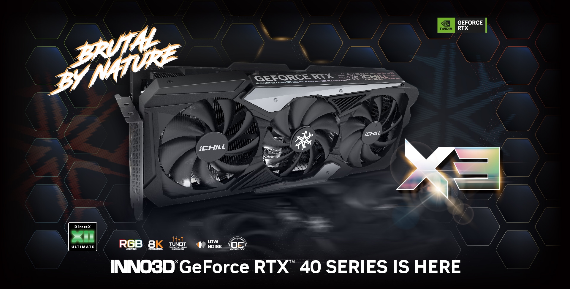 INNO3D GeForce RTX 4080 ICHILL X3（ジャスト3.0スロット） ※購入で ...