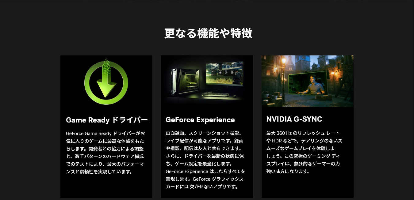 Game Ready ドライバー/GeForce Experience/RTX Video Super Resolution
