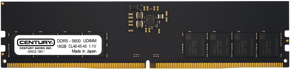 安心と信頼のセンチュリーマイクロ製DDR5モジュール