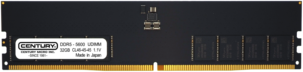 安心と信頼のセンチュリーマイクロ製DDR5モジュール