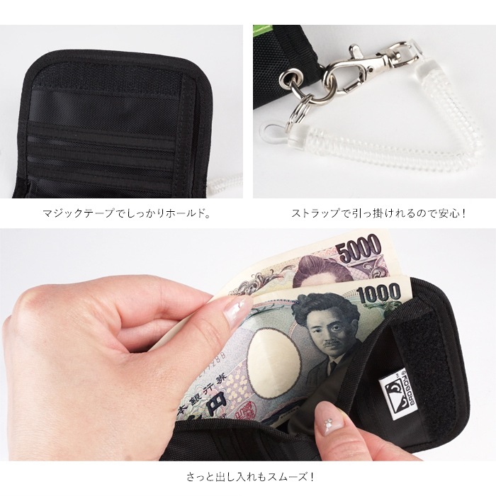 財布 メンズ 二つ折り財布 折りたたみ財布 小銭入れあり コインケース マジックテープ ストラップ付き バイカラー バッドボーイ Bad Boy ビビットカラー E Mono イーモノ