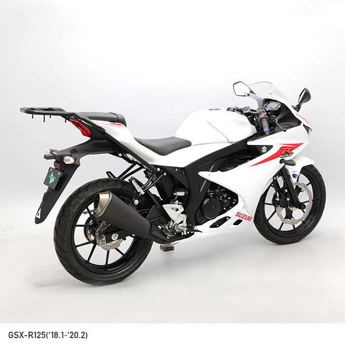 GSX-S125 DL32B DL32D GSX-R125 DL33B タンデムグリップ付きリアキャリア＋リアボックスセット30L  ブラック-エンデュランス パーツカタログ