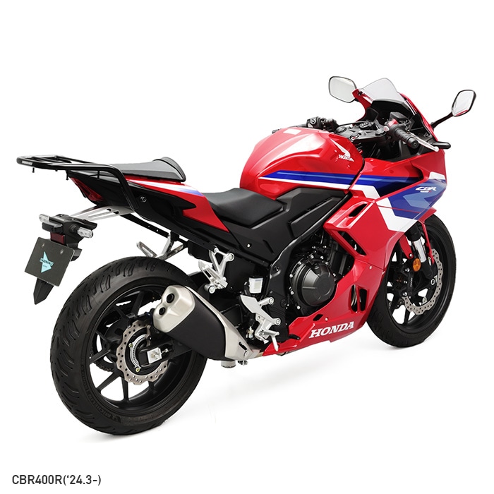 9月上旬発売予定】CBR400R NC65 NC56 リアキャリア＋リアボックスセット30L ブラック | エンデュランス パーツカタログ