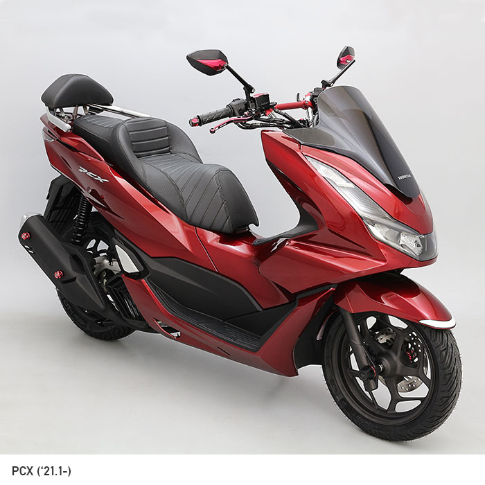 バイクPCX PCX125 PCX150 PCX160 バックレスト付タンデムバー - パーツ