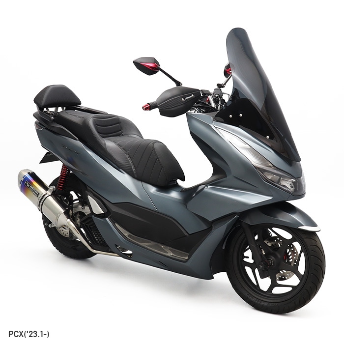 PCX PCX150 PCX160 PCX HYBRID バックレスト(カーボン)＋グラブバー(ブラック)セット | エンデュランス パーツカタログ