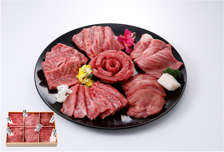松阪牛・黒毛和牛焼肉6点盛り