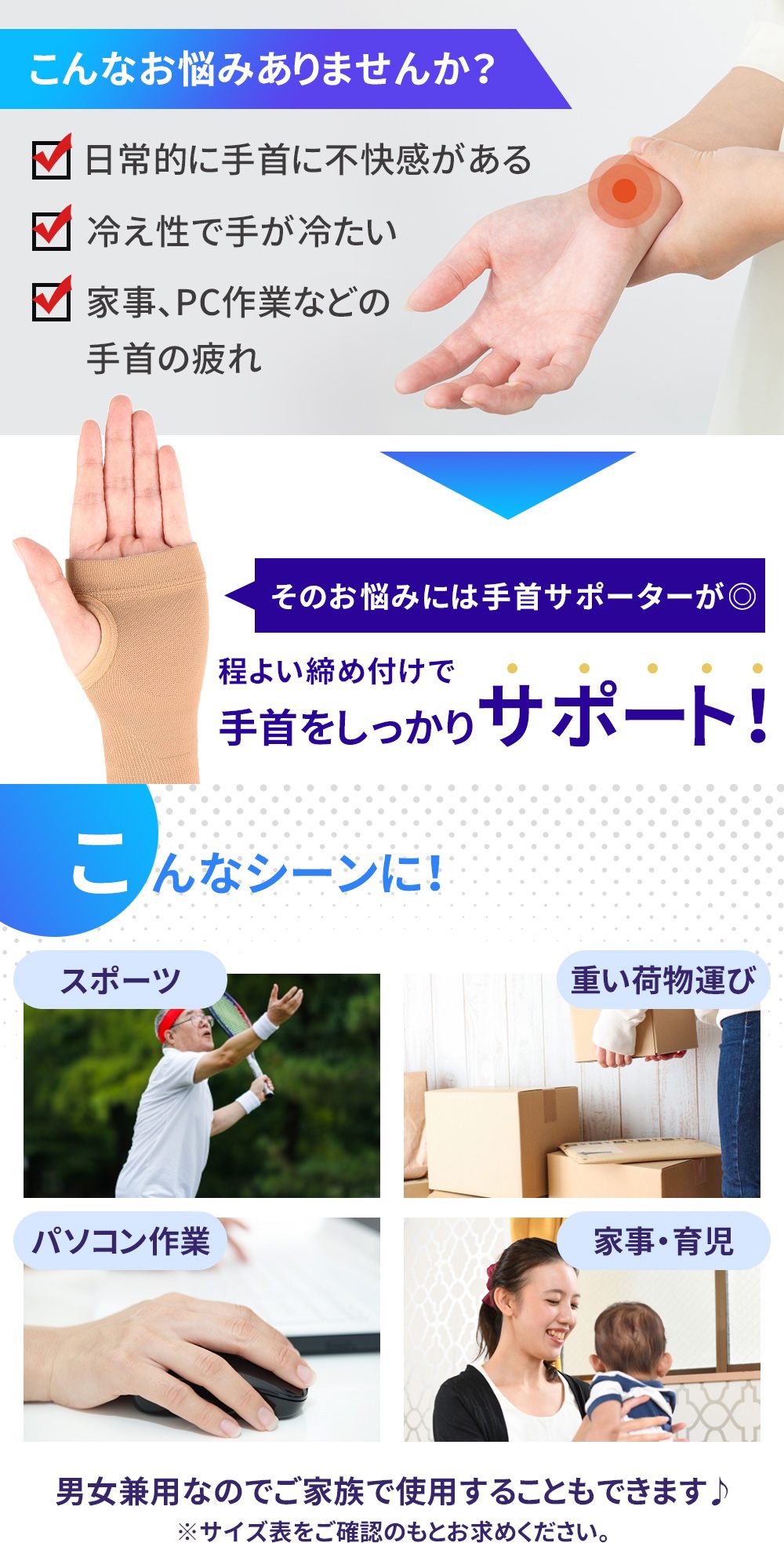 mitas公式】手首サポーター 2枚 両手セット スポーツ 手サポーター 手