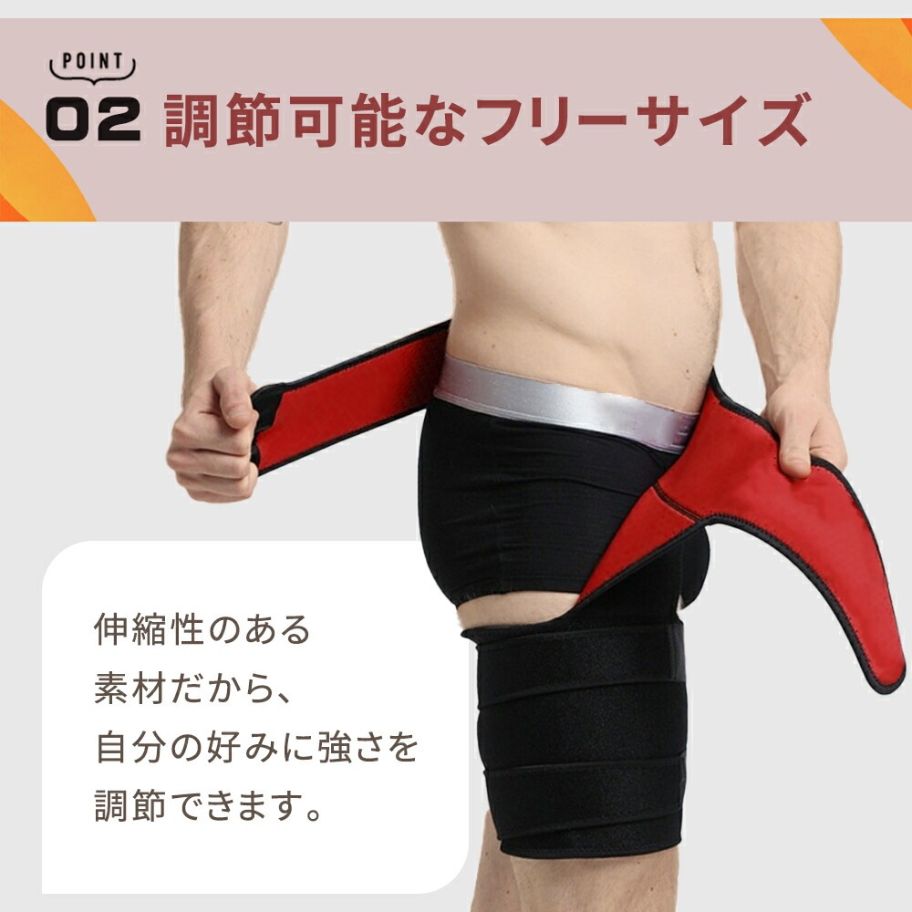 2点セット股関節 サポーター右用 左用 Mサイズ 股関節サポーター 女性 男性 左右兼用 サポーター 伸縮 左脚 右脚