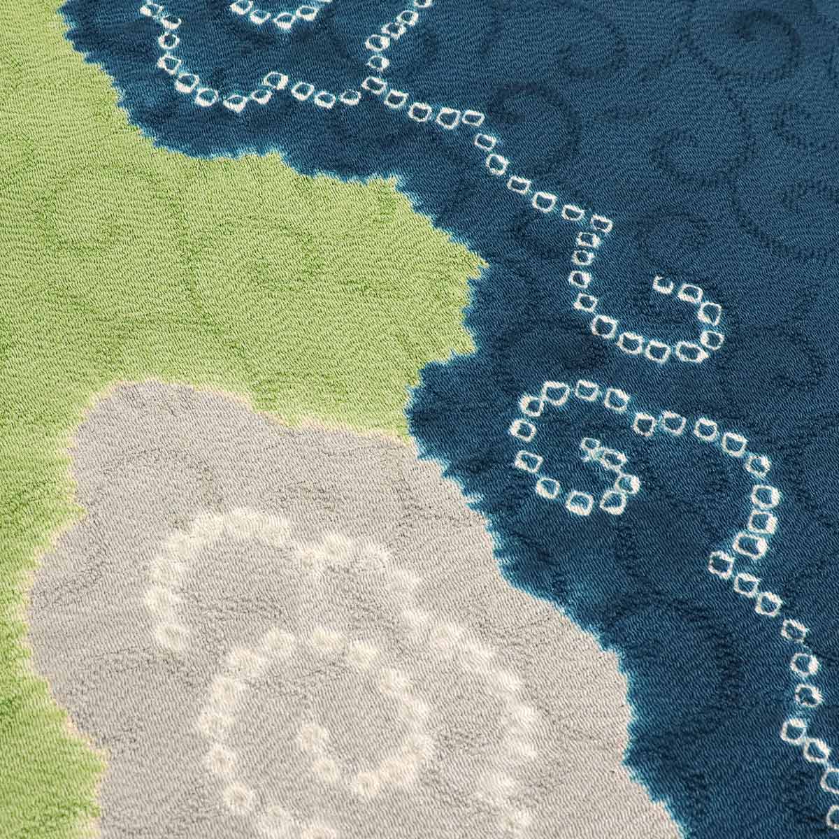 帯揚げ　おびあげ　水色地　刺繍　雲取り 帯揚げ おびあげ 水色地 刺繍 雲取り 別生地 ししゅう 【公式通販】