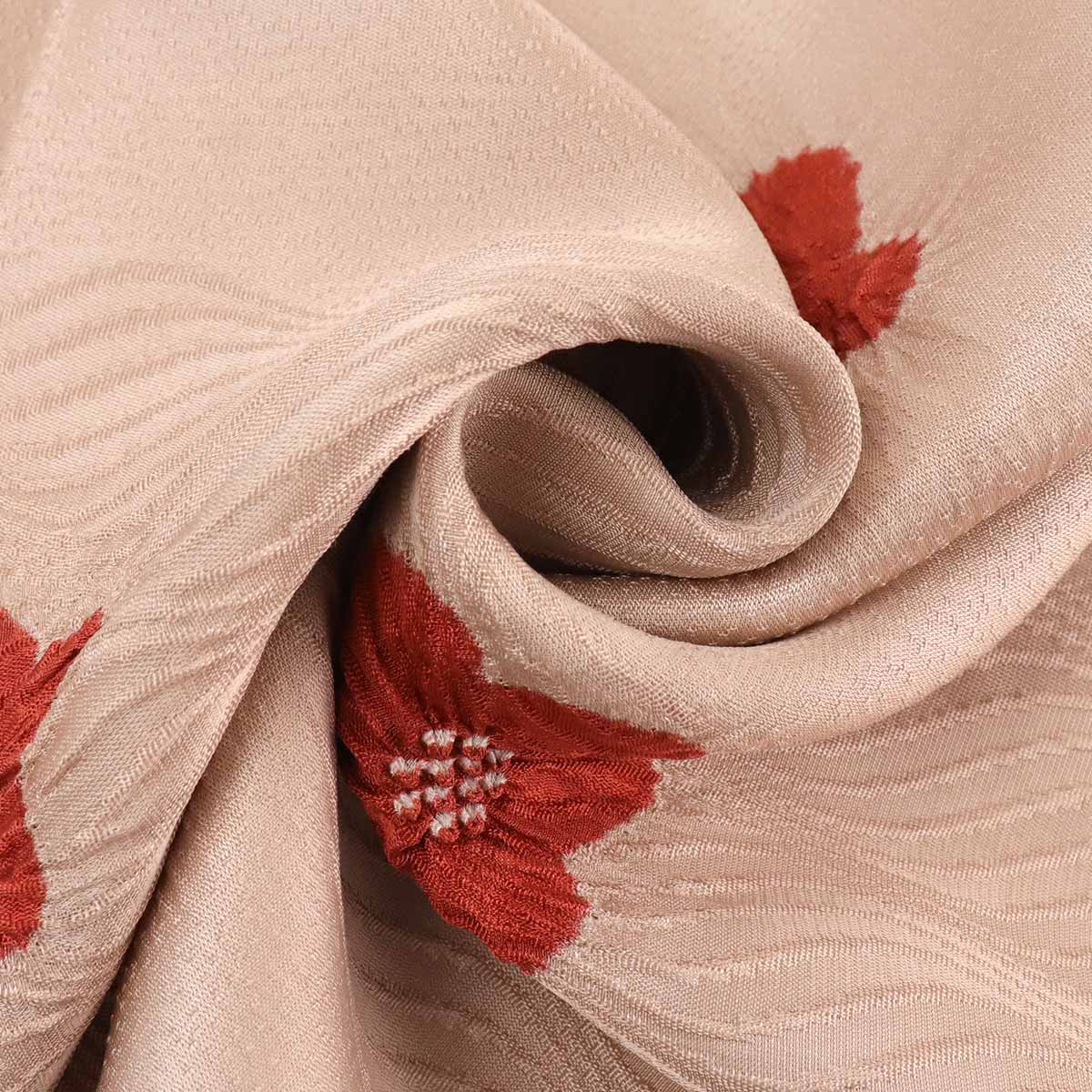 夏　絽　正絹　帯揚げ　輪出し　真紅　桔梗　雪輪【衿秀 和装庵】 夏 絽 正絹 帯揚げ 輪出し 真紅 桔梗 雪輪【衿秀 和装庵】 【公式通販】