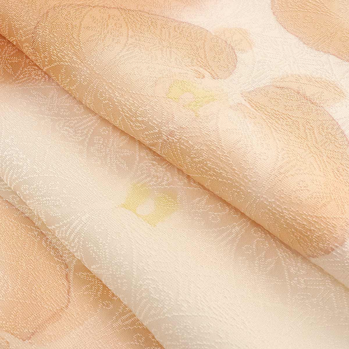 衿秀 公式 帯揚 帯揚げ おびあげ 2色 ぼかし 七宝地紋 胡蝶蘭 正絹