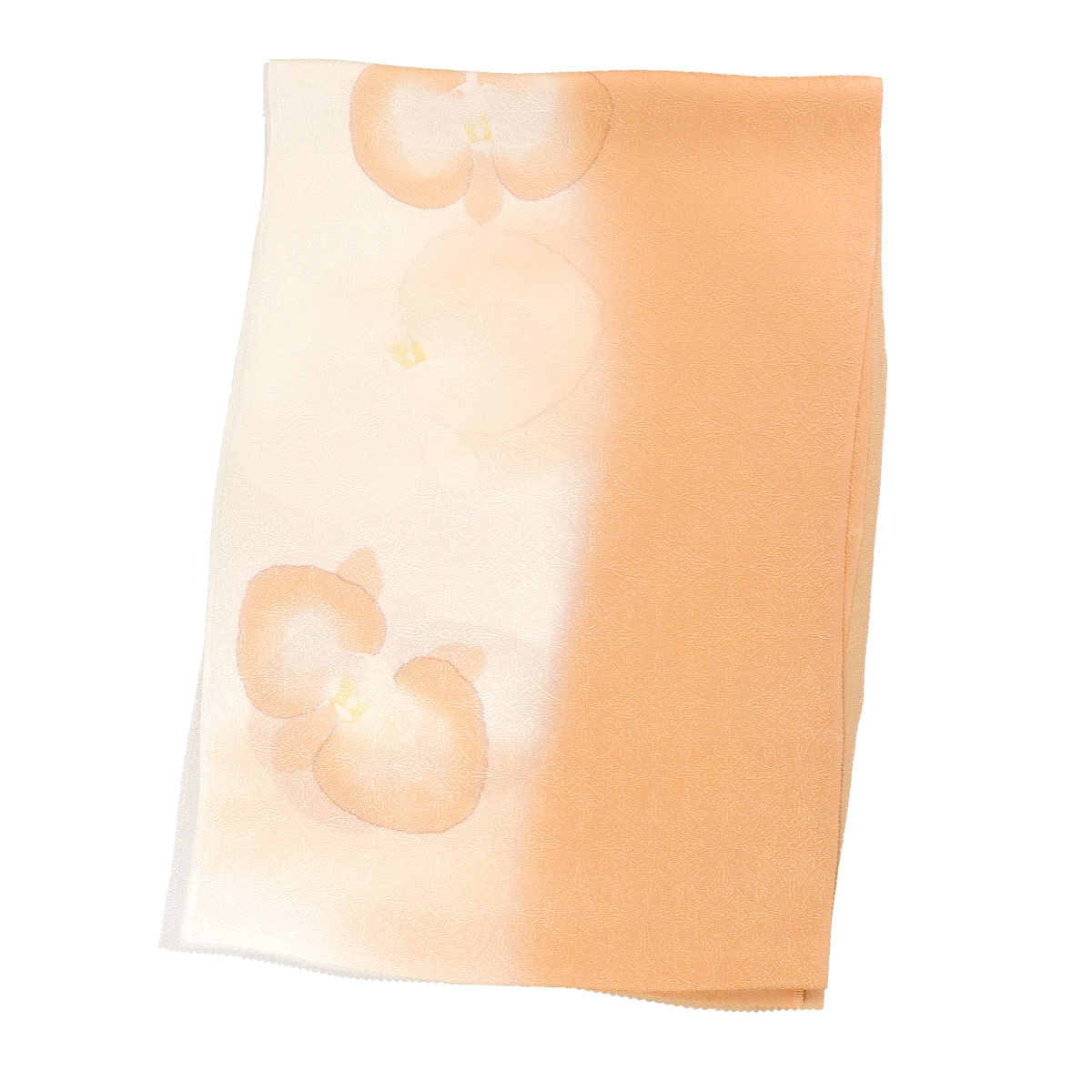 衿秀 公式 帯揚 帯揚げ おびあげ 2色 ぼかし 七宝地紋 胡蝶蘭 正絹 