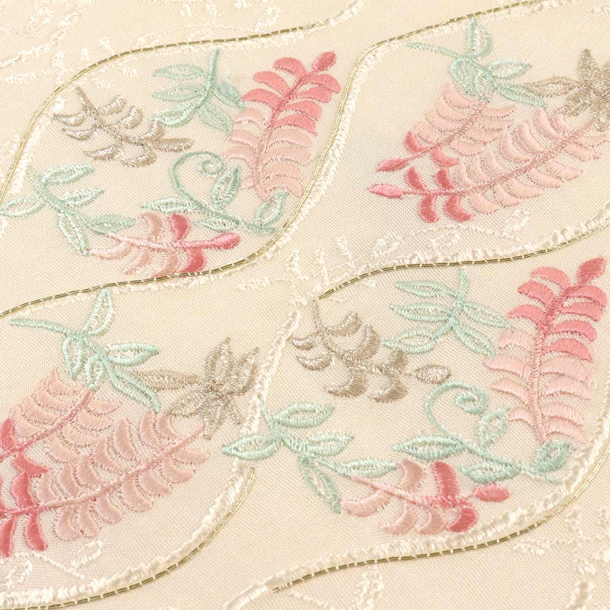 衿秀 公式 帯揚 帯揚げ おびあげ 金駒刺繍 金コマ 立涌 藤 華 地紋