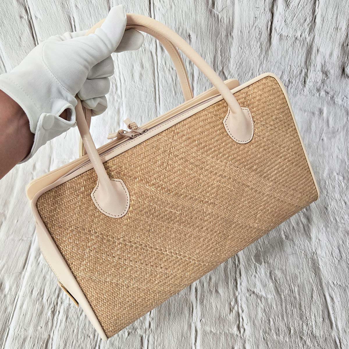 衿秀 公式 バッグ 和装 着物 ばっぐ bag 利休 夏 パナマ 網目 ベージュ