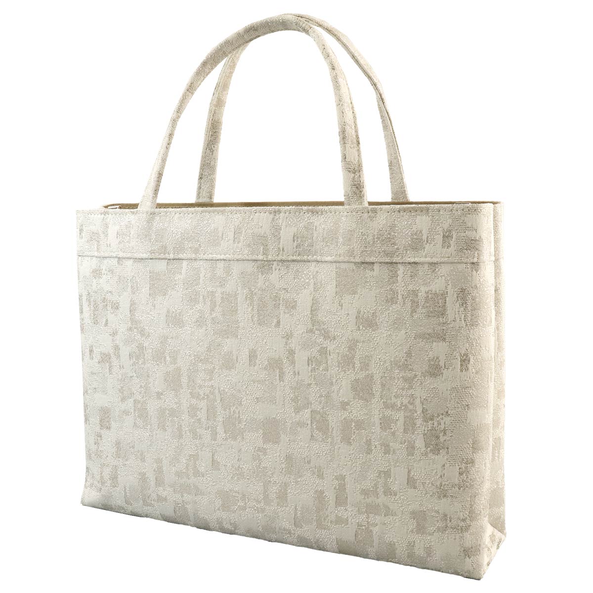 衿秀　和装トートバッグ A4 ポリエステル　ファブリック　お稽古　シルバーグレー 000000004287_3_CA8J78d.jpg