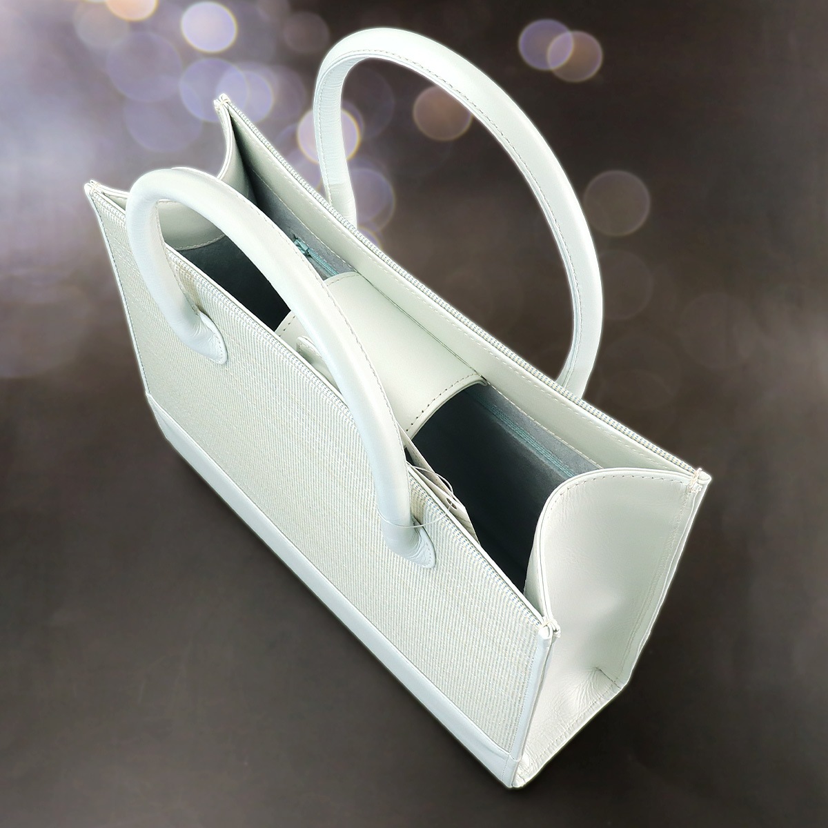 衿秀 公式 バッグ 和装 着物 ばっぐ bag ホースヘア 水色 上品