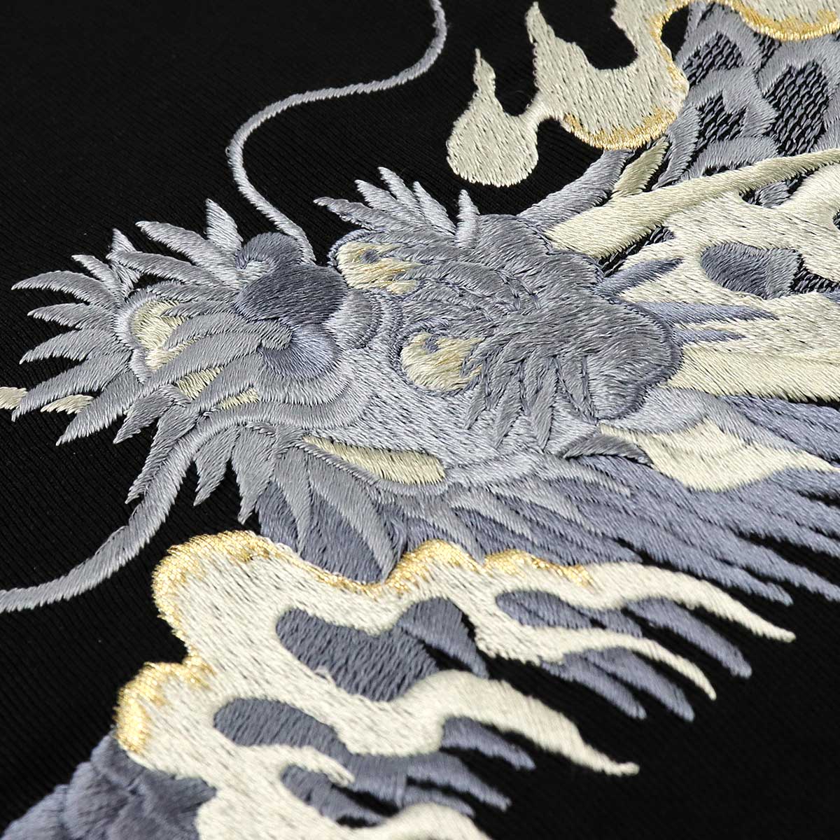 衿秀 公式 半衿 はんえり 刺繍 龍 辰 正絹 塩瀬 日本製 和装小物