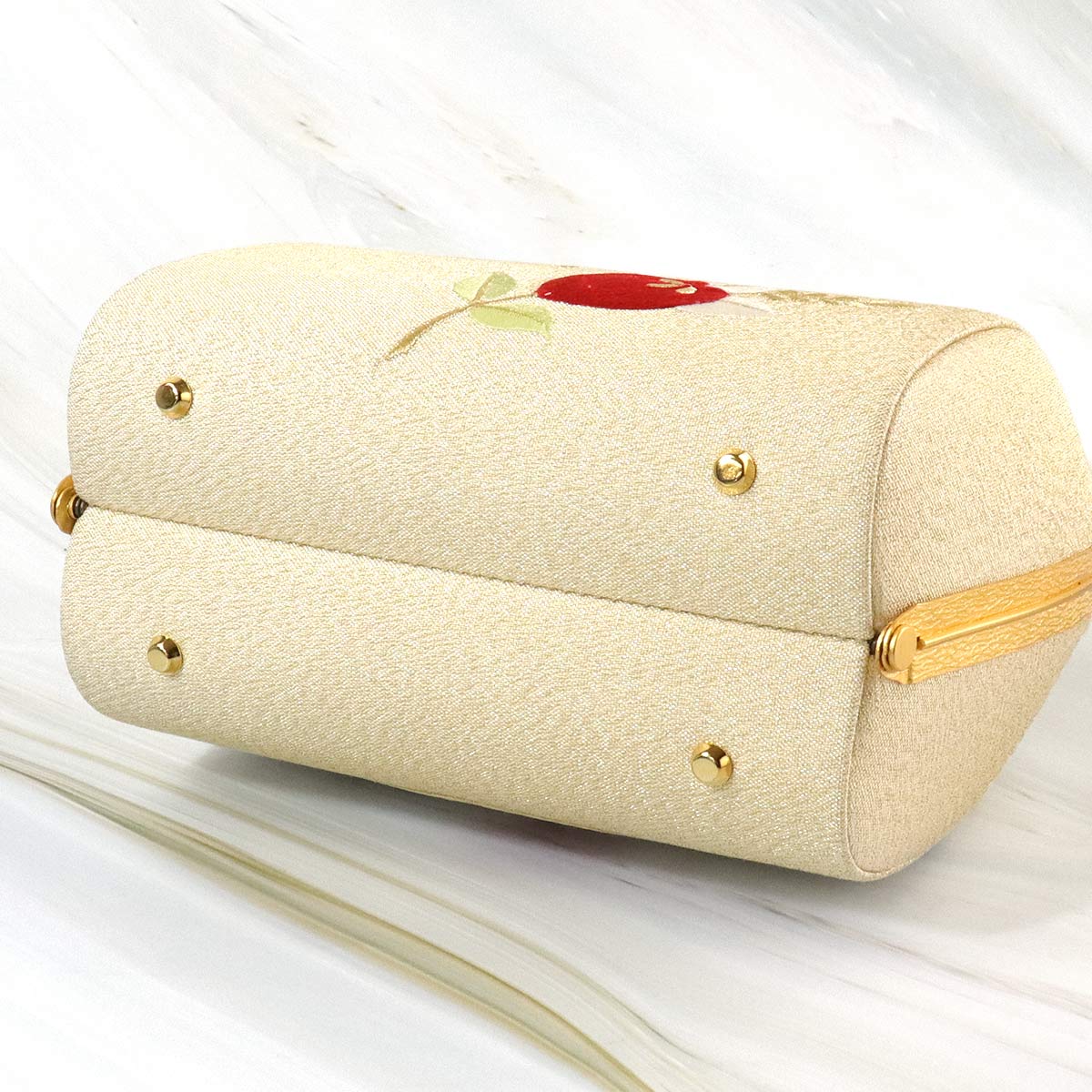 衿秀 公式 バッグ 和装 着物 ばっぐ bag 振袖 大鈴 橘 刺繍 金地 帯地