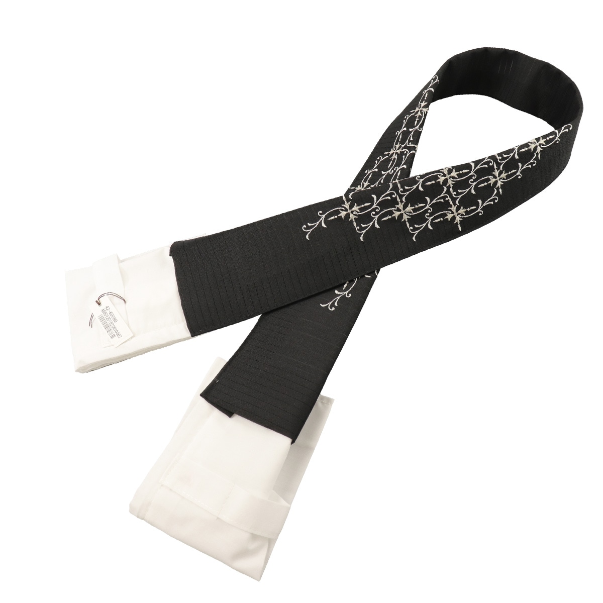 衿秀 公式 き楽っく 替え衿 替衿 かええり 夏 絽 刺繍 ダマスク柄 黒