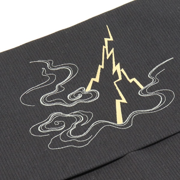 衿秀 公式 帯 名古屋帯 おび 九寸 仕立て上がり 風神雷神 刺繍 日本製