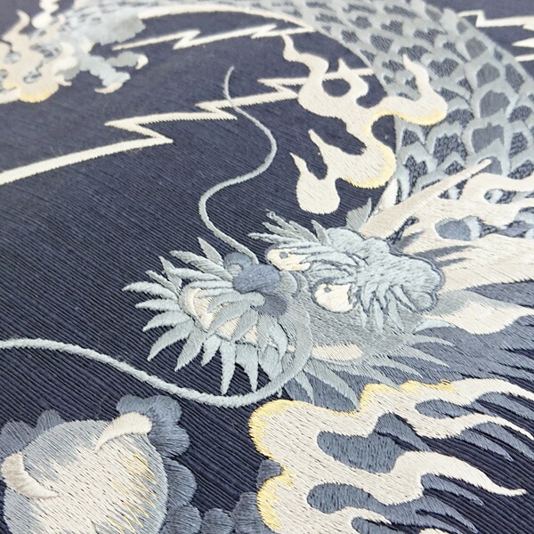 衿秀 公式 帯 名古屋帯 おび 九寸 仕立て上がり 龍 刺繍 日本製 和装