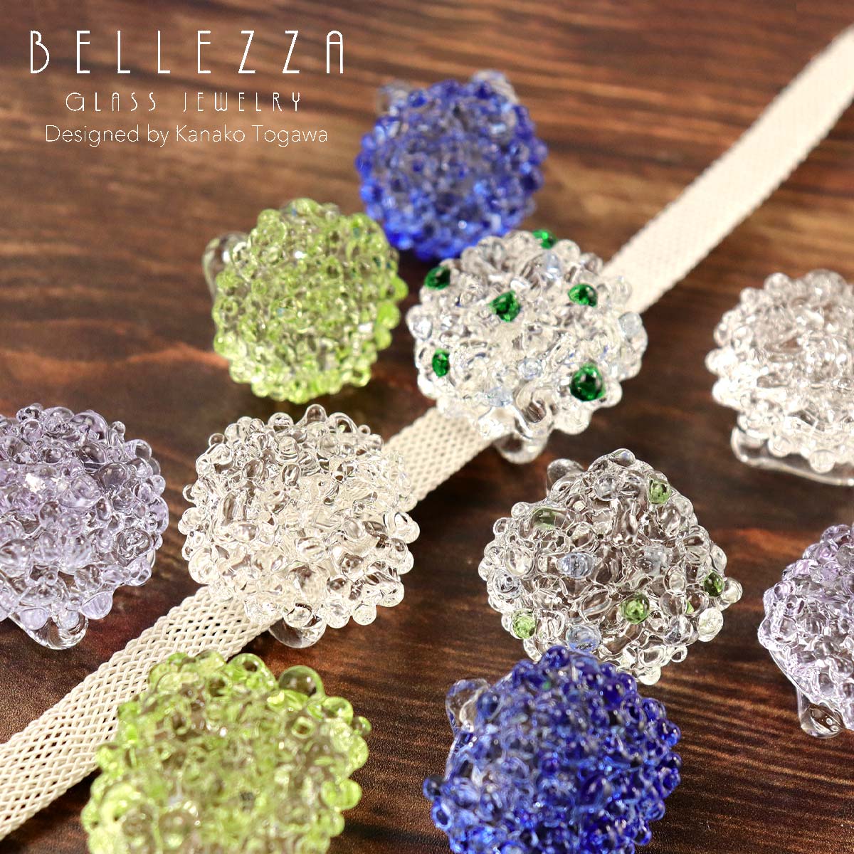 衿秀 公式 帯留め 日本製 BELLRZZA ガラス ベレッザ ジュエリー