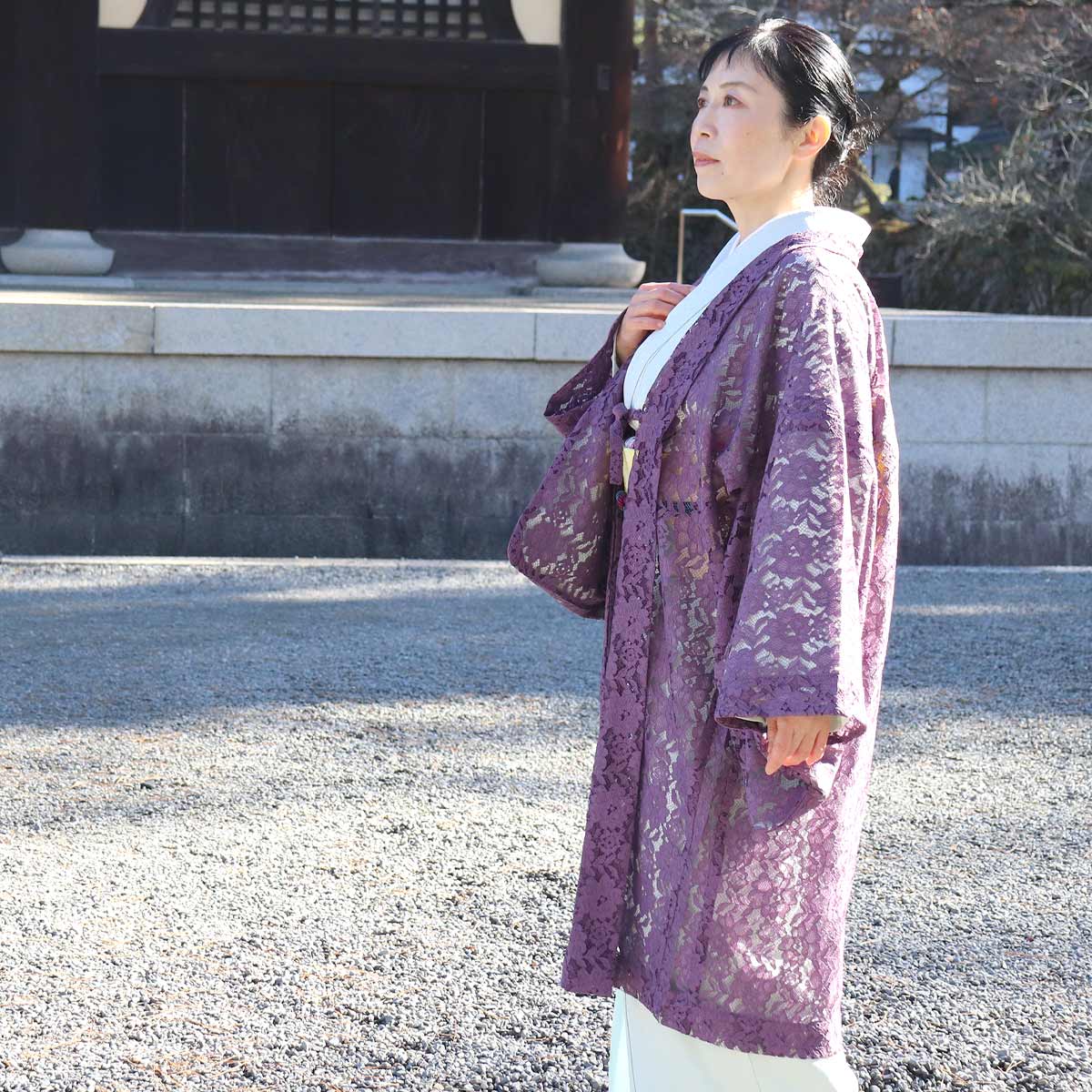 衿秀 公式 羽織り レース ちりよけ はおり 塵除け 単衣 おしゃれ