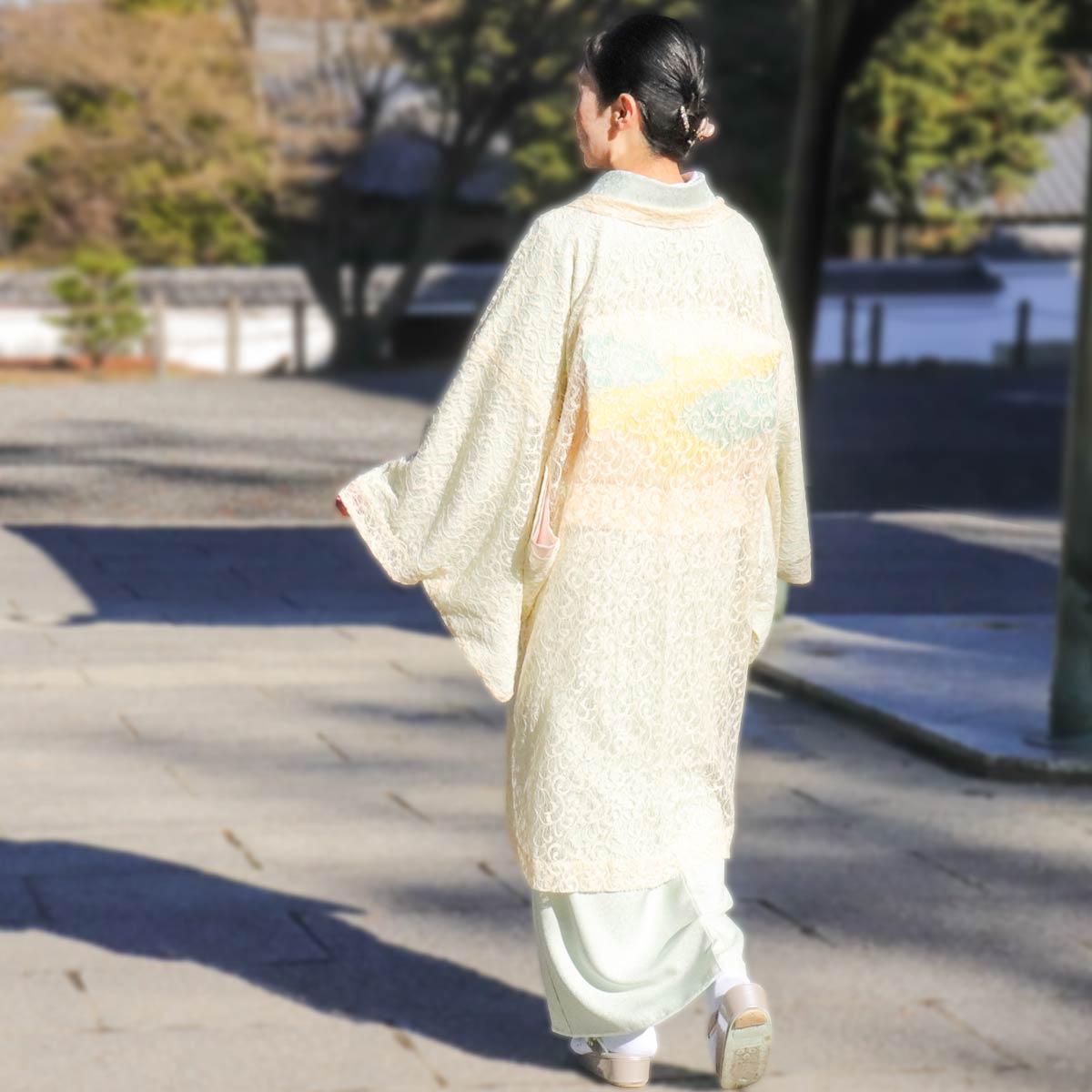 衿秀 公式 羽織り レース ちりよけ はおり 塵除け 単衣 おしゃれ