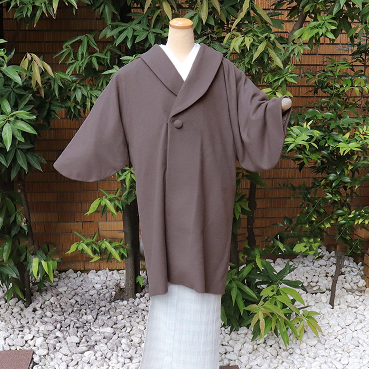 【美品】バルマン　和装コート　カシミヤ　へちま襟　黒　M カシミヤ コート 100％ 和装コート 黒 ブラック へちま衿 BALMAN