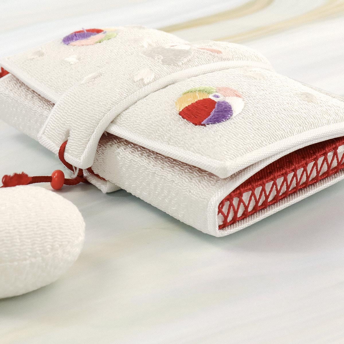 衿秀 公式 七五三 はこせこ 筥迫 セット 七歳 うさぎ 紙風船 白 帯締め