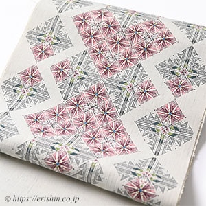 Instagram「鈴田滋人 木版摺更紗帯 仰陽譜（ぎょうようふ）」