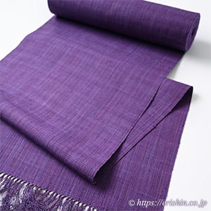 Instagram「特選　夢訪庵（桝蔵順彦）　余呉紬（フェルナンブーコ/紅紫（こうし）色））」