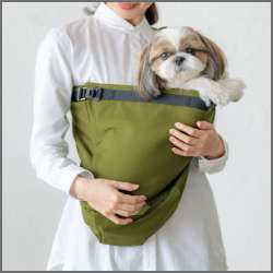4-15kg対応の犬用抱っこ紐(小型犬・中型犬)調整付きシティグリーン