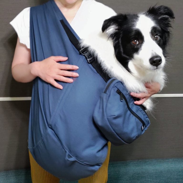 15-20kg対応の犬用抱っこ紐(中型犬)調整付きダークブルー｜日本で唯一