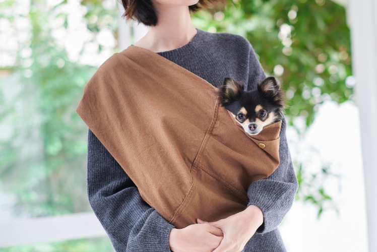 1-15kg対応の犬用抱っこ紐(小型犬・中型犬)パープルデニム｜日本で唯一 