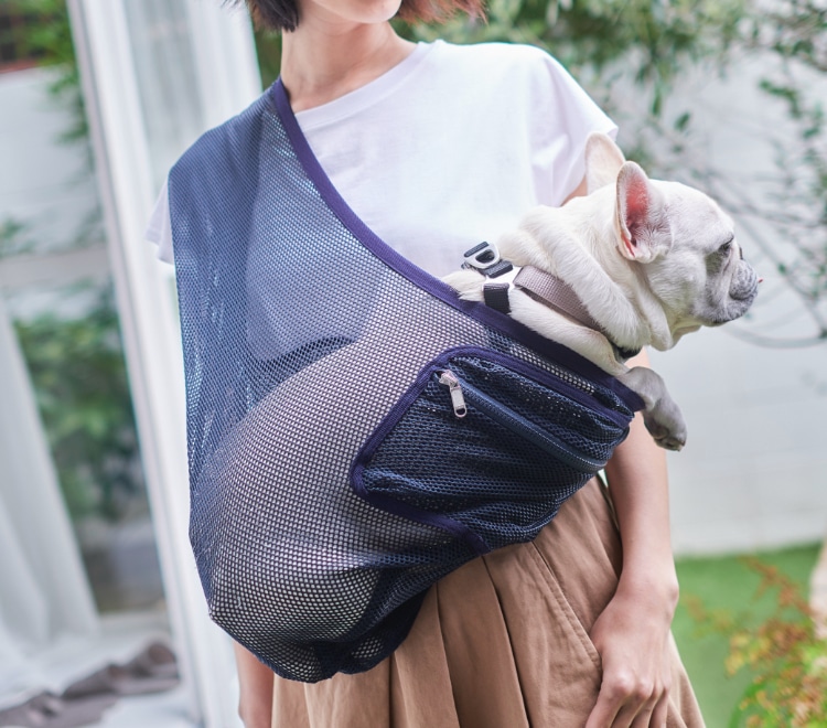 1-15kg対応の夏限定犬用メッシュ抱っこ紐(小型犬・中型犬)ピンク｜日本 