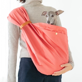 1-15kg対応の犬用抱っこ紐(小型犬・中型犬)シュガーコーラル｜日本で